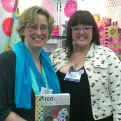 Sue and Tula at Quilt Market 2013